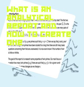 Analytical report introduction