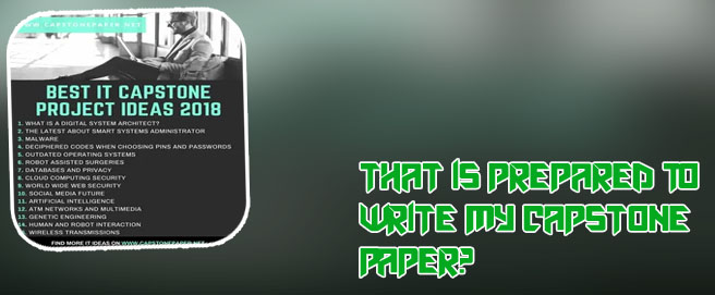 Capstone project writers