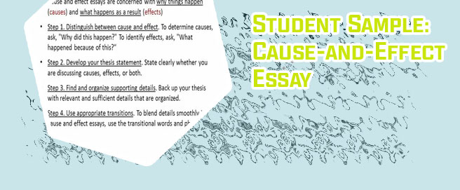 Cause and effect essay