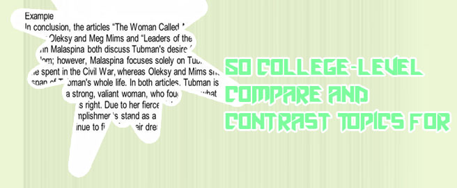 Compare and contrast essay topics