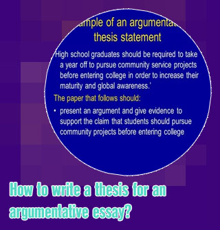 Creating an argumentative thesis