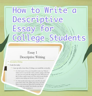 Descriptive essay structure