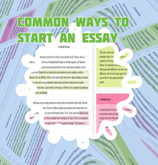 Good ways to start off an introduction paragraph