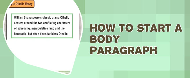 How to start a paragraph