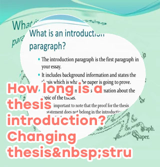 Thesis in an introduction