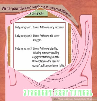 Writing a three paragraph essay
